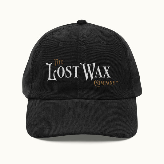 Vintage Corduroy Embroidered Cap — "Lost Wax" Retro Baseball Hat