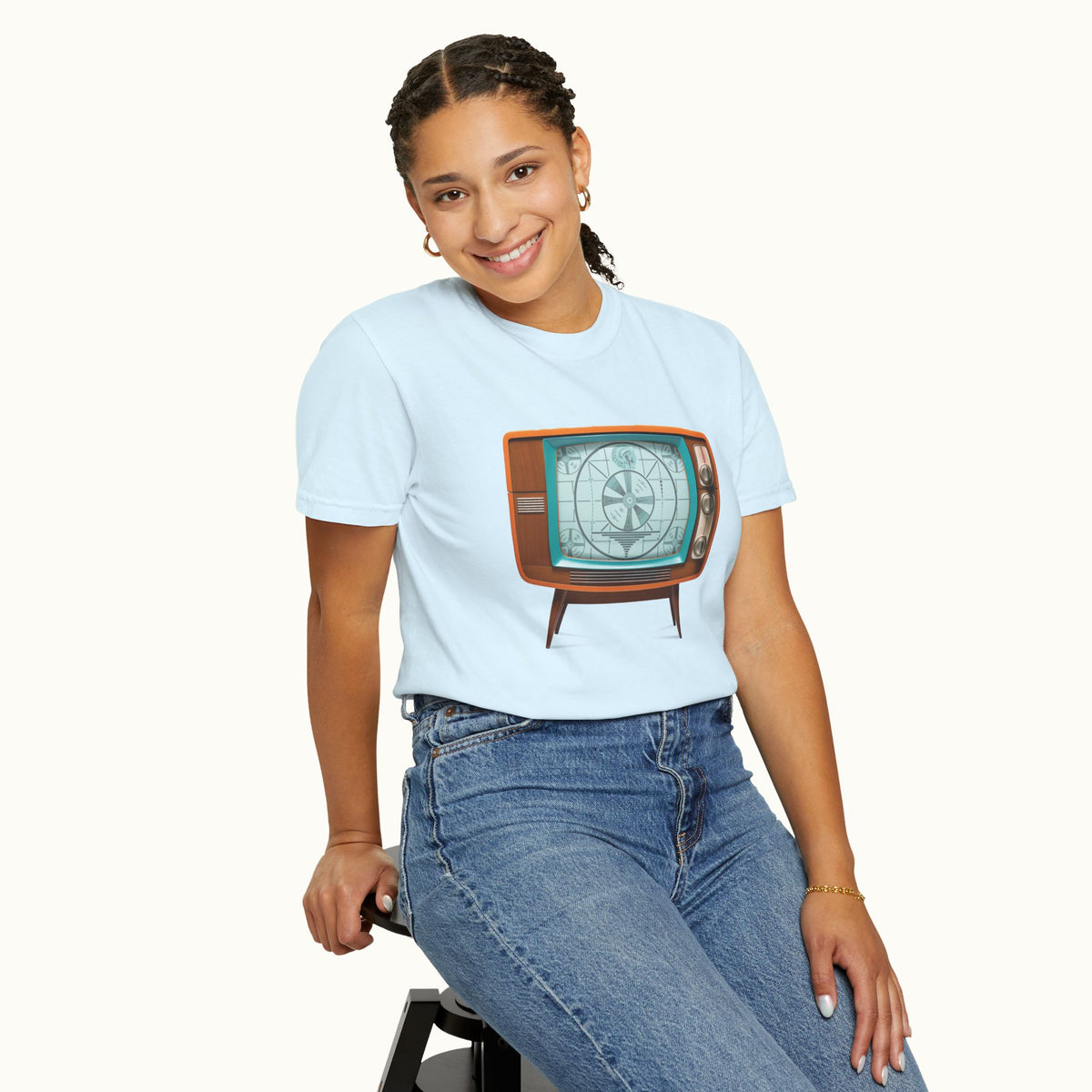 Customizable Retro TV Test Pattern T‑Shirt