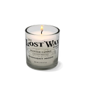 Midnight Moon Votive Candle in clear glass jar with Lost Wax Company branding.