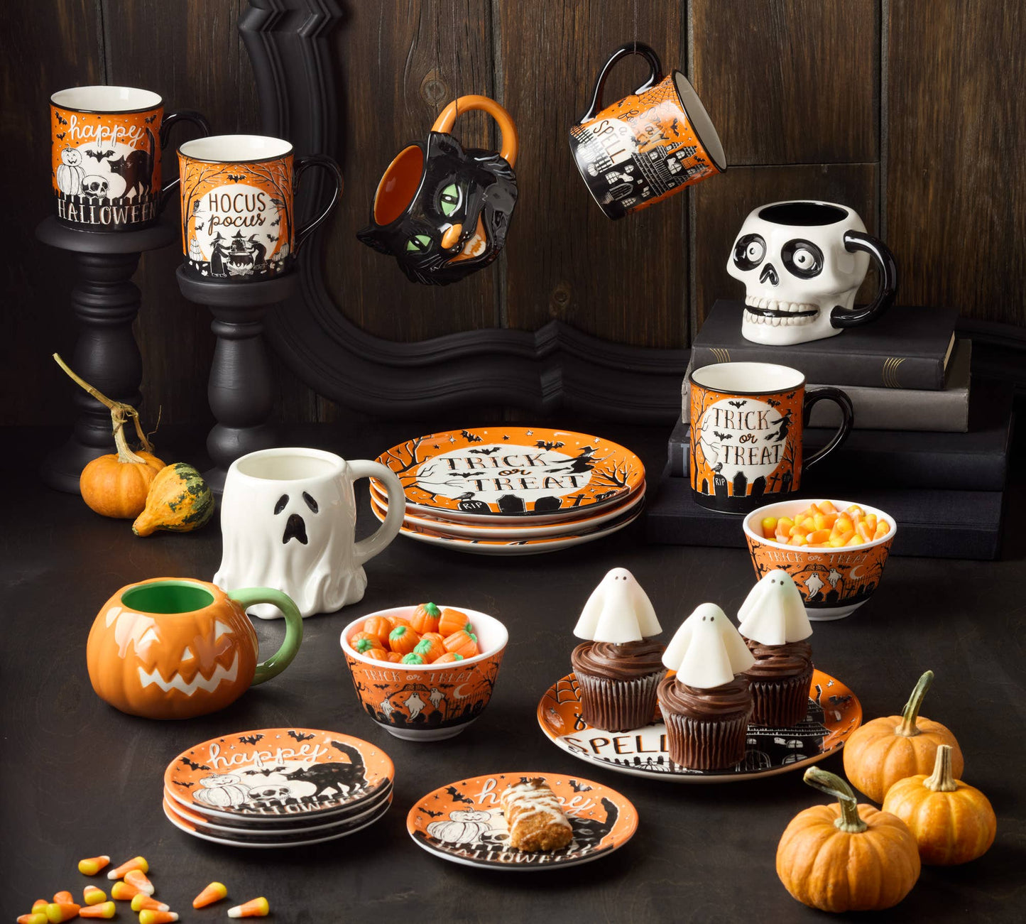 Scaredy Cat Halloween 3-D Mug 22 oz. asst.