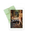 Wax melts packaging with 'A Minor Scandal' design on a white background