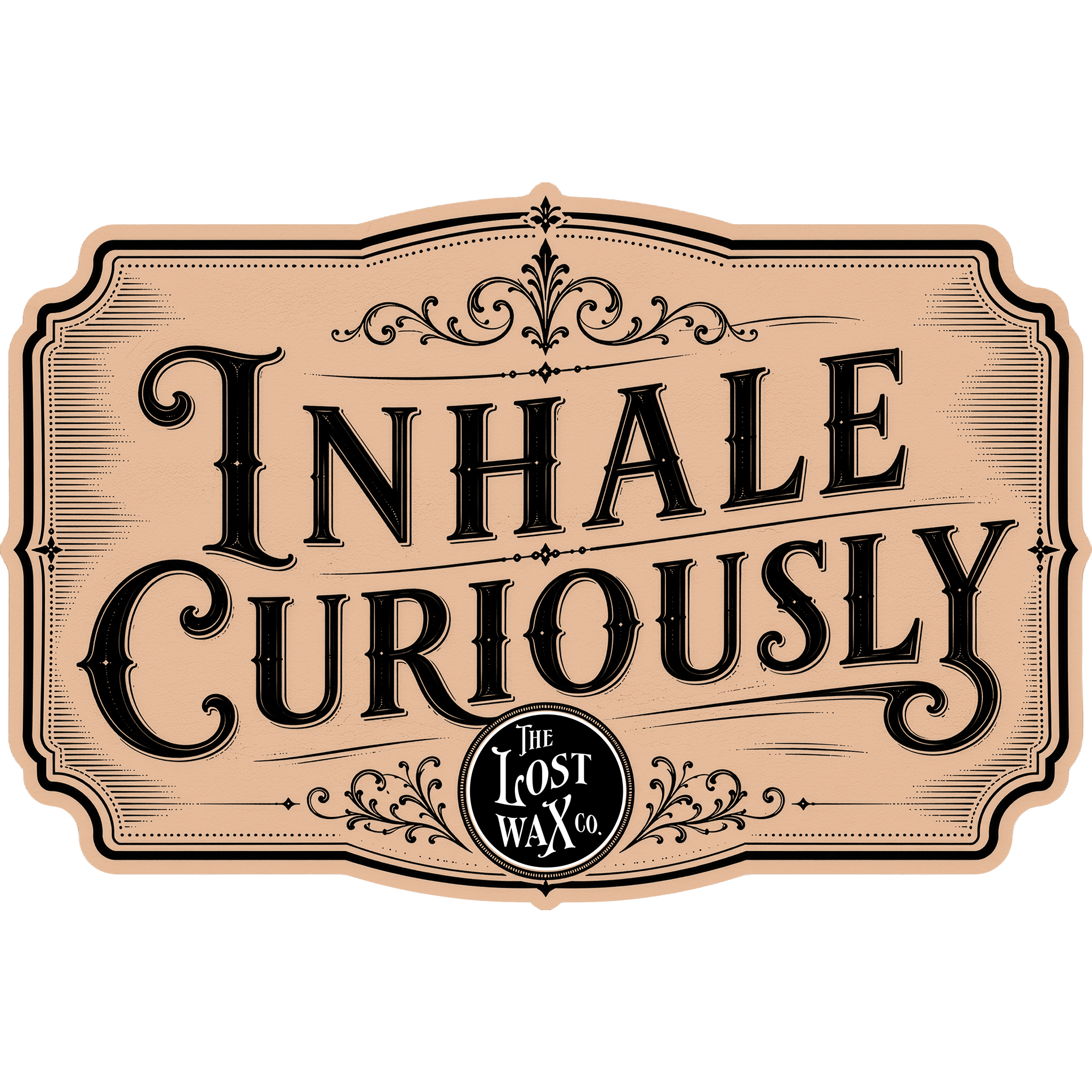 Inhale Curiosly sticker
