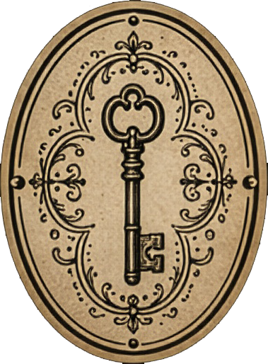 Decorative seal with a Key.