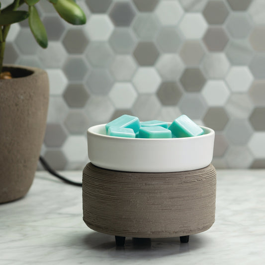 Textured Ceramic 2-in-1 Fragrance Warmer
