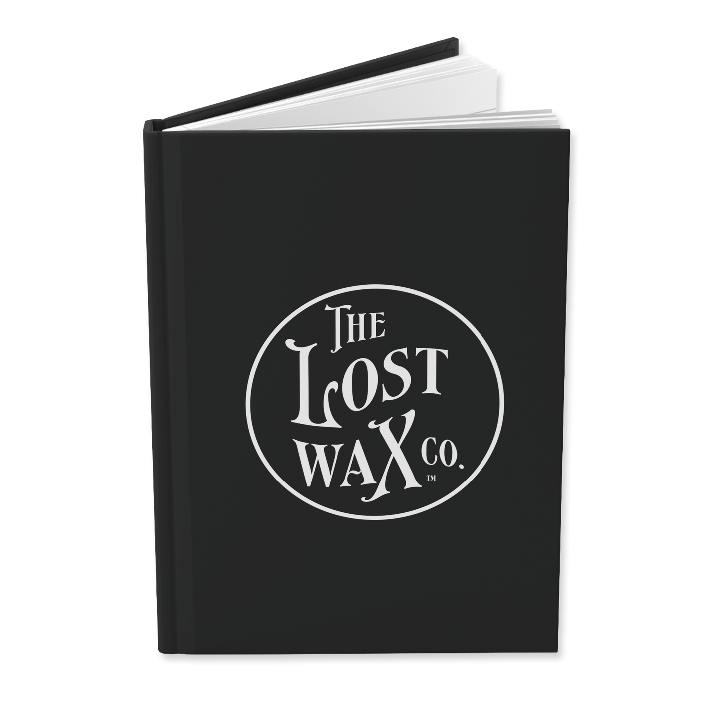 Black journal with The Lost Wax Co. branding