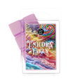 Wax melts packaging with colorful design and 'Unicorn Farts' text on a white background