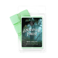 Card with 'Enchanted Forest' design and green sleeves on a white background